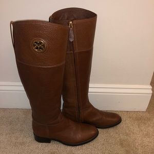 Tory Burch Junction Riding Boot-Brown